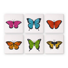 Load image into Gallery viewer, Mini Paint by numbers 15x15cm (6 pieces) - Colourful Butterfly