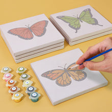 Load image into Gallery viewer, Mini Paint by numbers 15x15cm (6 pieces) - Colourful Butterfly