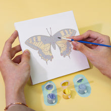 Load image into Gallery viewer, Mini Paint by numbers 15x15cm (6 pieces) - Colourful Butterfly