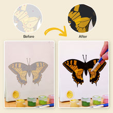Load image into Gallery viewer, Mini Paint by numbers 15x15cm (6 pieces) - Colourful Butterfly