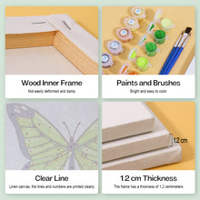 Load image into Gallery viewer, Mini Paint by numbers 15x15cm (6 pieces) - Colourful Butterfly
