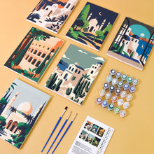 Load image into Gallery viewer, Mini Paint by numbers 15x20cm (6 pieces) - Mediterranean Dreams