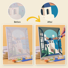 Load image into Gallery viewer, Mini Paint by numbers 15x20cm (6 pieces) - Mediterranean Dreams