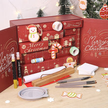 Load image into Gallery viewer, Paint by Numbers Advent Calendar 2025 - Merry Christmas (Red-12 boxes)