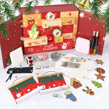 Load image into Gallery viewer, Paint by Numbers Advent Calendar 2025 - Holly Jolly (Red-12 boxes) Figured&#39;Art