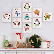 Load image into Gallery viewer, Mini Paint by numbers 15x15cm (9 pieces) - Cute Christmas Characters