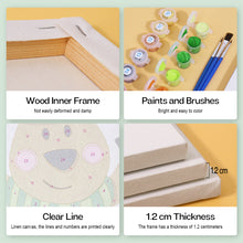 Load image into Gallery viewer, Mini Paint by numbers 15x15cm (9 pieces) - Cute Christmas Characters