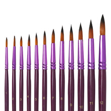Load image into Gallery viewer, Premium 12-Piece Artist Brush Set