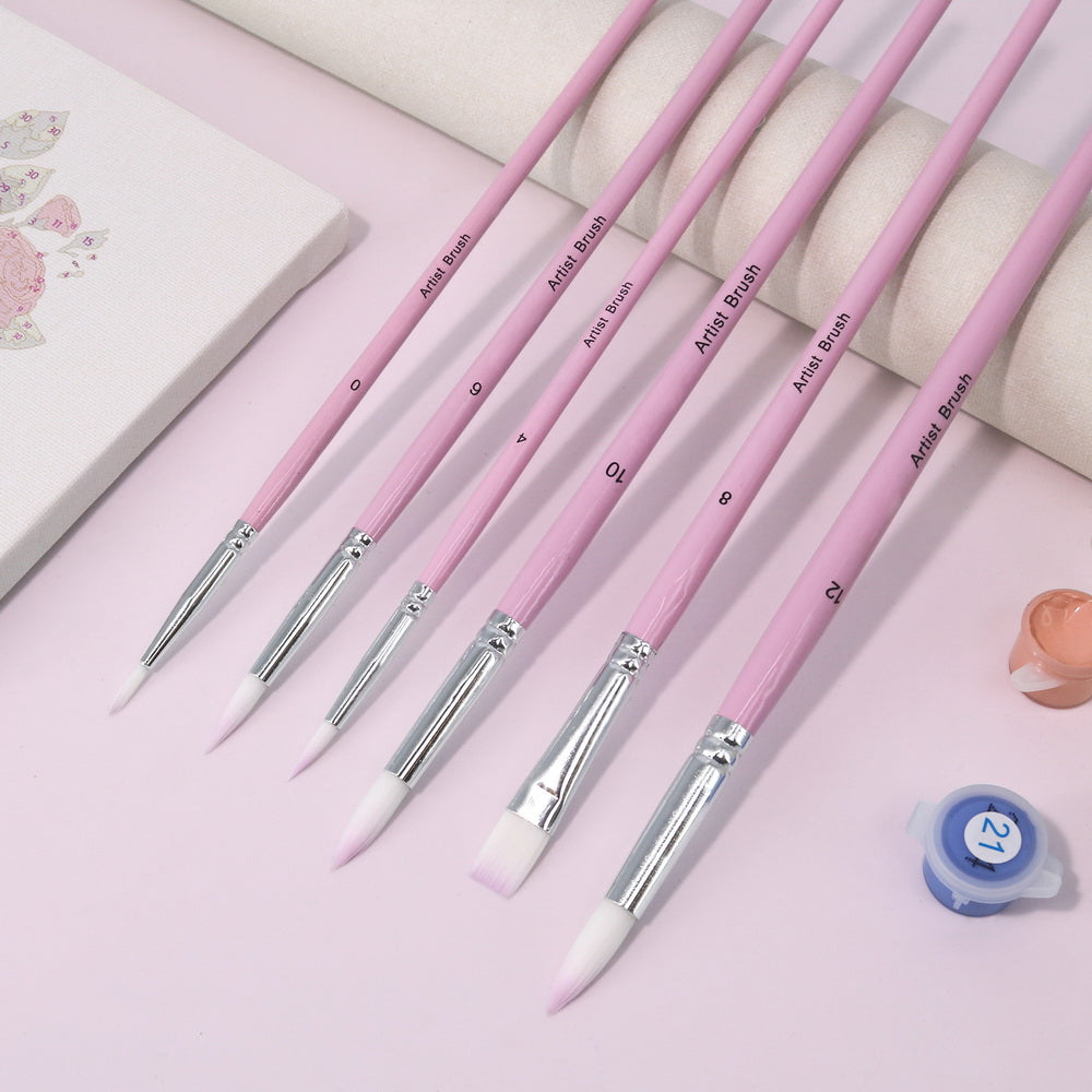 Essential 6-Piece Multisize Paint Brush Set – Figured'Art