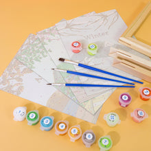 Load image into Gallery viewer, Mini Paint by numbers 15x20cm (4 pieces) - Spring Summer Autumn Winter Art Kit