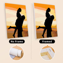 Load image into Gallery viewer, Mini Paint by numbers 15x20cm (6 pieces) - Romantic Sunset Silhouettes