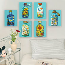 Load image into Gallery viewer, Mini Paint by numbers 15x20cm (6 pieces) - Magical Glass Bottle Series