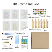 Load image into Gallery viewer, Mini Paint by numbers 15x20cm (6 pieces) - Magical Glass Bottle Series