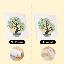 Load image into Gallery viewer, Mini Paint by numbers 15x15cm (6 pieces) - Seasonal Bonsai Tree