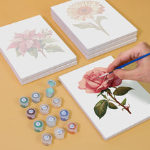 Load image into Gallery viewer, Mini Paint by numbers 15x20cm (6 pieces) - Spring Botanical Garden