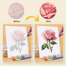 Load image into Gallery viewer, Mini Paint by numbers 15x20cm (6 pieces) - Spring Botanical Garden