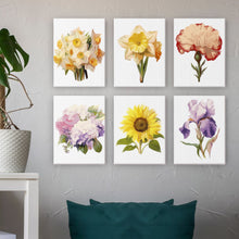 Load image into Gallery viewer, Mini Paint by numbers 15x20cm (6 pieces) - Floral Journey