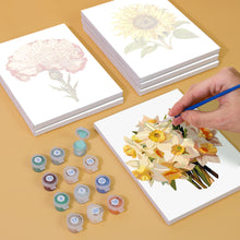 Load image into Gallery viewer, Mini Paint by numbers 15x20cm (6 pieces) - Floral Journey