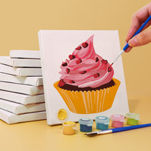 Load image into Gallery viewer, Mini Paint by numbers 15x15cm (6 pieces) - Sweet Desserts Series 1