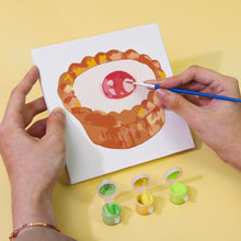 Load image into Gallery viewer, Mini Paint by numbers 15x15cm (6 pieces) - Sweet Desserts Series 1