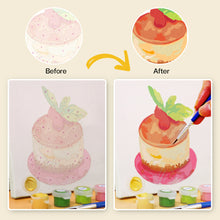 Load image into Gallery viewer, Mini Paint by numbers 15x15cm (6 pieces) - Sweet Desserts Series 1