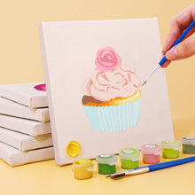 Load image into Gallery viewer, Mini Paint by numbers 15x15cm (6 pieces) - Sweet Desserts Series 2