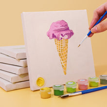 Load image into Gallery viewer, Mini Paint by numbers 15x15cm (6 pieces) - Sweet Desserts Series 3