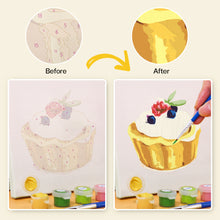 Load image into Gallery viewer, Mini Paint by numbers 15x15cm (6 pieces) - Sweet Desserts Series 3