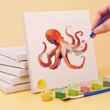 Load image into Gallery viewer, Mini Paint by numbers 15x15cm (6 pieces) - Ocean Creatures Series