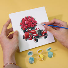 Load image into Gallery viewer, Mini Paint by numbers 15x15cm (6 pieces) - Red Rose Valentine's Day Series 1