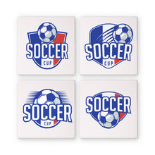 Load image into Gallery viewer, Mini Paint by numbers 15x15cm (4 pieces) - Football Cup