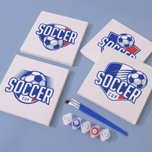 Load image into Gallery viewer, Mini Paint by numbers 15x15cm (4 pieces) - Football Cup