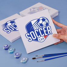 Load image into Gallery viewer, Mini Paint by numbers 15x15cm (4 pieces) - Football Cup