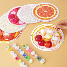 Load image into Gallery viewer, Mini Paint by Numbers Set - Discs Ø20cm (6 pieces) - A Taste of Summer