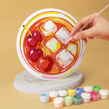 Load image into Gallery viewer, Mini Paint by Numbers Set - Discs Ø20cm (6 pieces) - A Taste of Summer