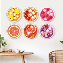 Load image into Gallery viewer, Mini Paint by Numbers Set - Discs Ø20cm (6 pieces) - A Taste of Summer
