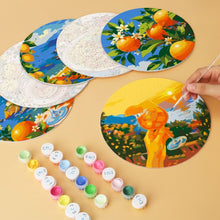 Load image into Gallery viewer, Mini Paint by Numbers Set - Discs Ø20cm (6 pieces) - Dolce Vita Escape