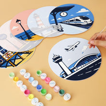 Load image into Gallery viewer, Mini Paint by Numbers Set - Discs Ø20cm (6 pieces) - Places to Wander