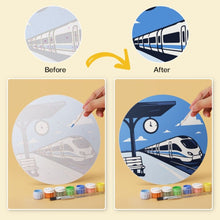 Load image into Gallery viewer, Mini Paint by Numbers Set - Discs Ø20cm (6 pieces) - Places to Wander