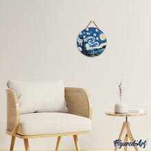Load image into Gallery viewer, Paint by numbers on Wood Slice - Starry Night