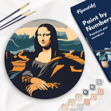 Load image into Gallery viewer, Paint by numbers on Wood Slice - Mona Lisa Figured&#39;Art UK