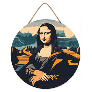 Paint by numbers on Wood Slice - Mona Lisa