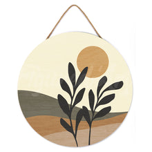 Load image into Gallery viewer, Paint by numbers on Wood Slice - Abstract Plants in the Sun