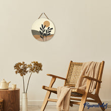 Load image into Gallery viewer, Paint by numbers on Wood Slice - Abstract Plants in the Sun