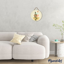 Load image into Gallery viewer, Paint by numbers on Wood Slice - Abstract Botanical Art 2