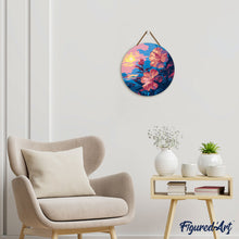 Load image into Gallery viewer, Paint by numbers on Wood Slice - Hibiscus at Sunset