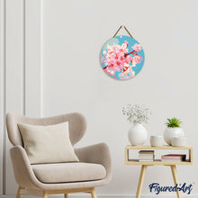 Load image into Gallery viewer, Paint by numbers on Wood Slice - Cherry Blossom