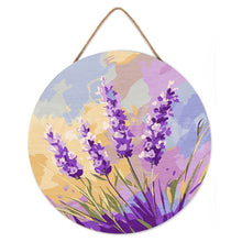 Load image into Gallery viewer, Paint by numbers on Wood Slice - Lavender