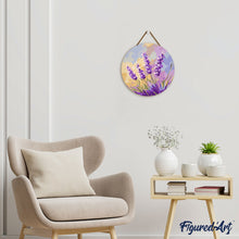 Load image into Gallery viewer, Paint by numbers on Wood Slice - Lavender