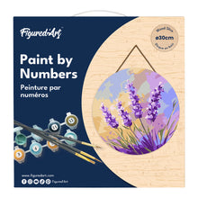 Load image into Gallery viewer, Paint by numbers on Wood Slice - Lavender